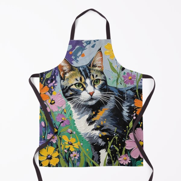 Item preview, Expressive Fantasy Cat Portrait in Bold Colors 4K Painting designed and sold by Keirnyx.