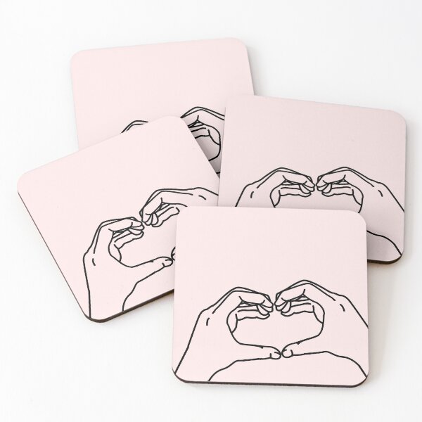 Item preview,  Heart Hands, from self perspective. Pink Back designed and sold by ClearAndHappy.