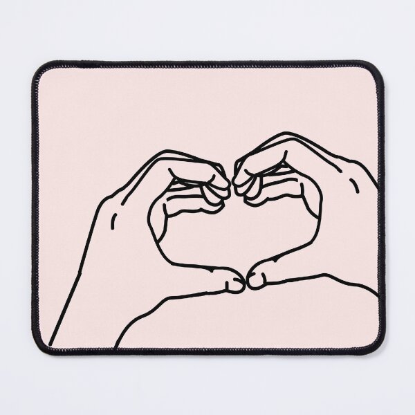 Item preview,  Heart Hands, from self perspective. Pink Back designed and sold by ClearAndHappy.