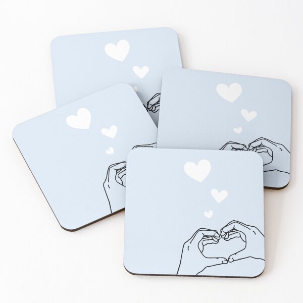 Item preview,  Heart Hands, from self perspective. Blue Back 2 designed and sold by ClearAndHappy.