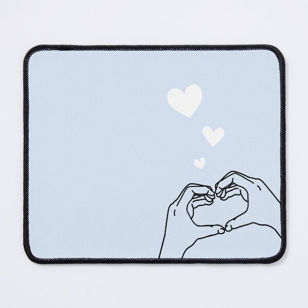 Item preview,  Heart Hands, from self perspective. Blue Back 2 designed and sold by ClearAndHappy.
