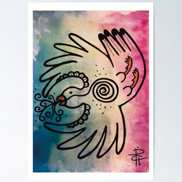 Item preview, Watercolor bird designed and sold by Patchouli-Crea.