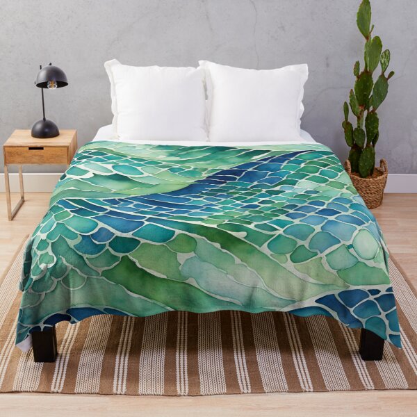 Item preview, Teal Green Blue Mermaid Tail Scales Ocean Beachy designed and sold by SeaStarMermaids.