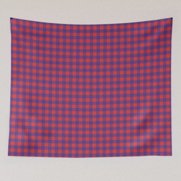 Item preview, Violet, Indigo, and Red Gingham Pattern Design designed and sold by ModdiesColors.