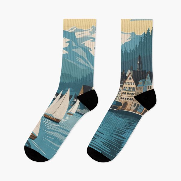 Item preview, Zurich Vintage Travel Poster designed and sold by TravelerRat.