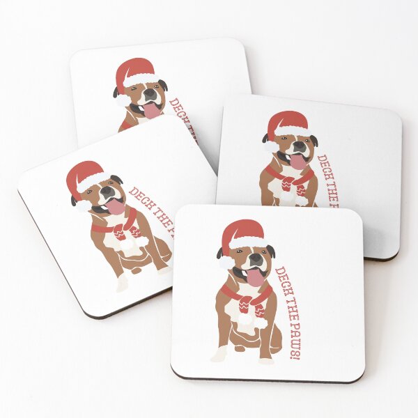 Item preview, Deck the Paws! Christmas Pitbull designed and sold by marinaangelina.