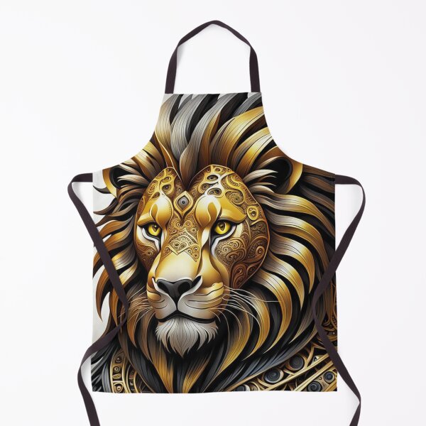 Item preview, Majestic Golden Lion with Ornate Mane designed and sold by ZenOfAIarts.