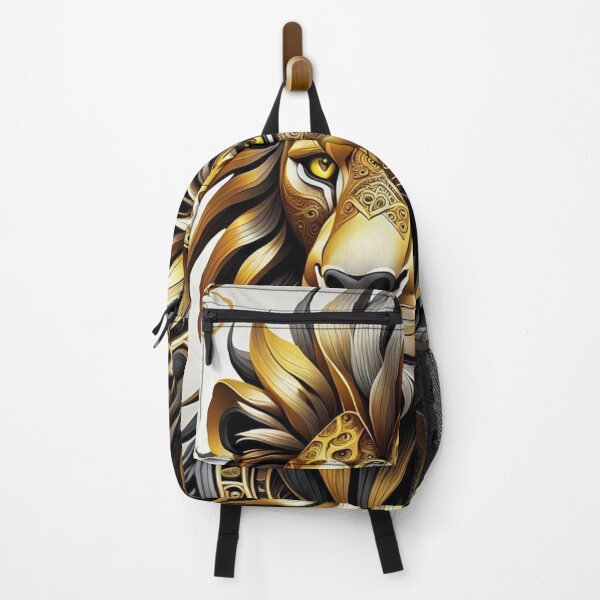 Item preview, Majestic Golden Lion with Ornate Mane designed and sold by ZenOfAIarts.