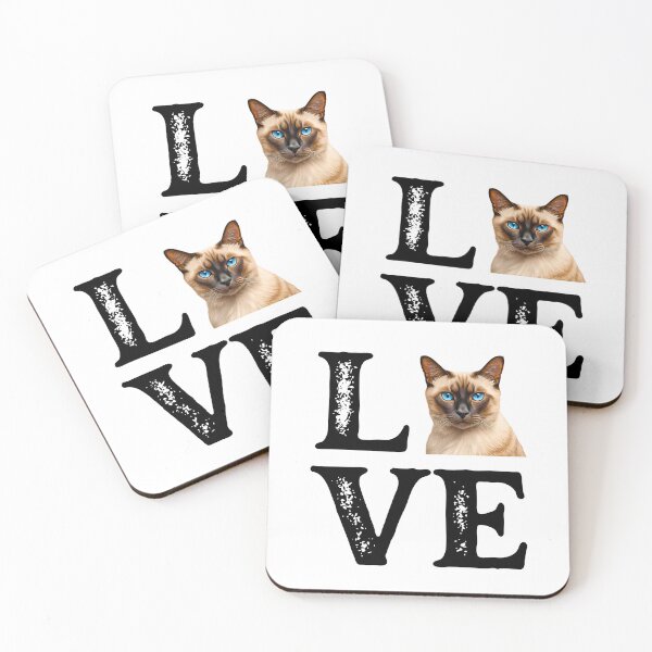 Item preview, LOVE Siamese Cat - Adorable Cat Lover Design designed and sold by Fredster1966.
