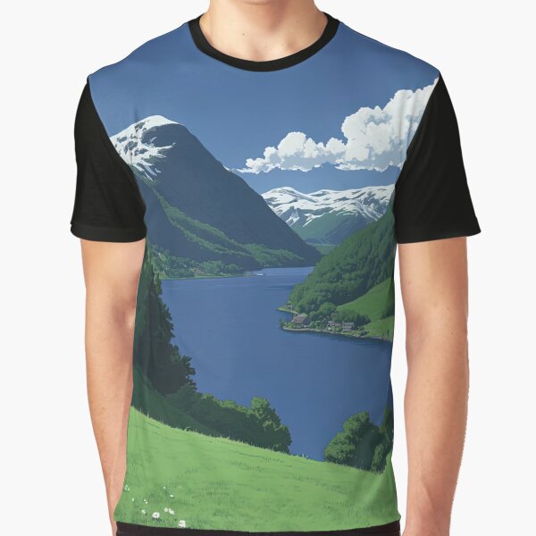 Item preview, Fjord in Norway | Anime style designed and sold by ComicsFactory.