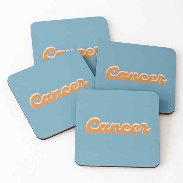 Item preview, Cancer with shadow script - vintage colors minimalist designed and sold by DesignCollectiv.