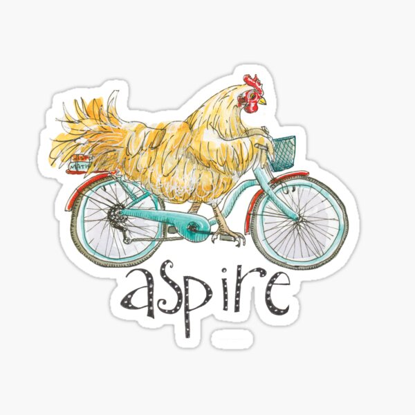 Item preview, Aspirational Chicken Riding Bike designed and sold by ellenloomer.