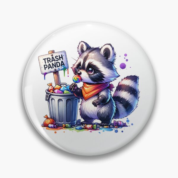Item preview, Trash Panda eating candy out of the garbage Stickers and more designed and sold by CRandRRstickers.