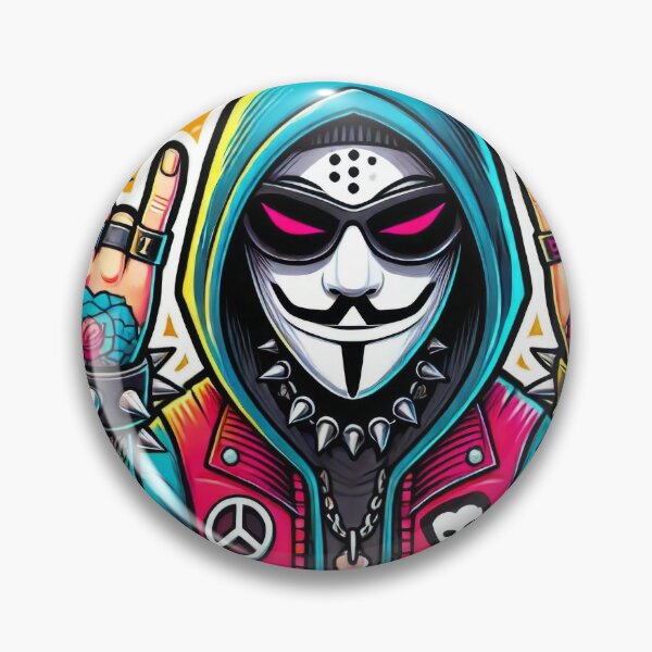 Artikelvorschau, Lebendiger Hacker-Graffiti-Charakter Sticker entworfen und verkauft von LevelUpStickers.