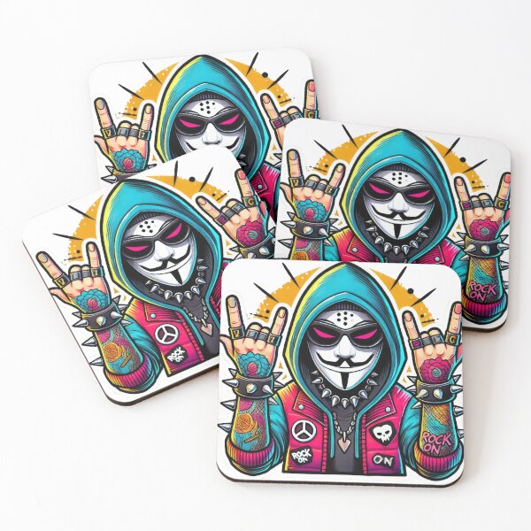 Item preview, Vibrant Hacker Graffiti Character Sticker designed and sold by LevelUpStickers.
