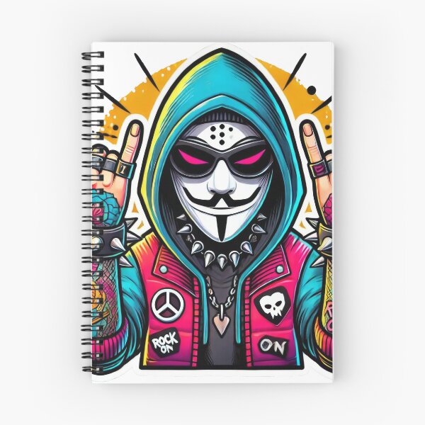 Item preview, Vibrant Hacker Graffiti Character Sticker designed and sold by LevelUpStickers.