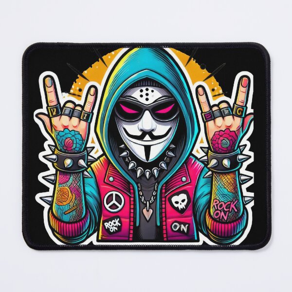 Item preview, Vibrant Hacker Graffiti Character Sticker designed and sold by LevelUpStickers.