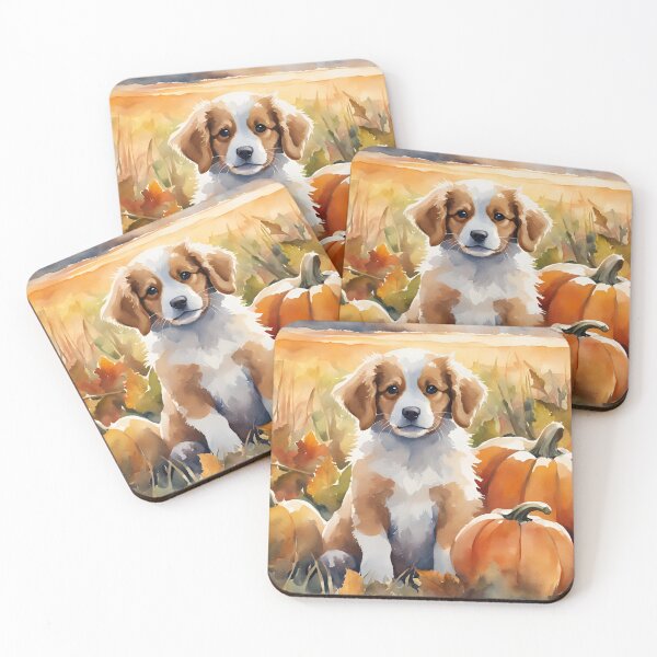 Item preview, Farm Dog in the Pumpkins designed and sold by StoryofPieces.