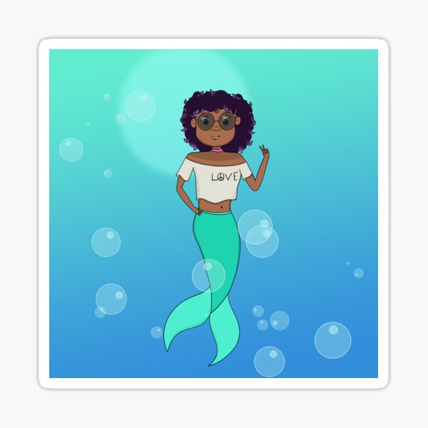 Hippie Mermaid Sticker