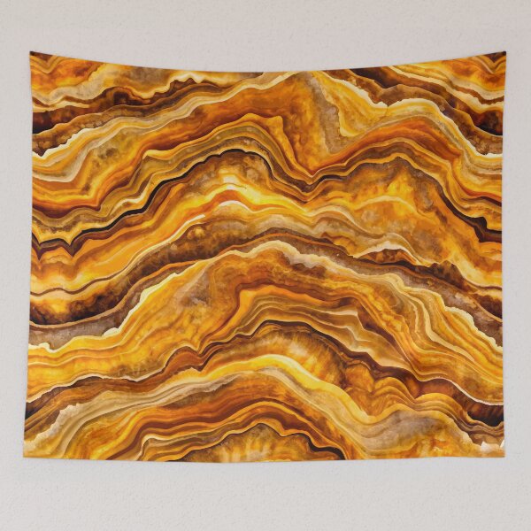 Item preview, PATTERN 035- TIGER'S EYE MARBLE STONE - Gift items and personal use / Marble, Tiger's Eye, Gemstone, Yellow,  Orange, Brown, Streaks, Velvet, Abstract, Broken Glass,  Art designed and sold by LumDesignArt.