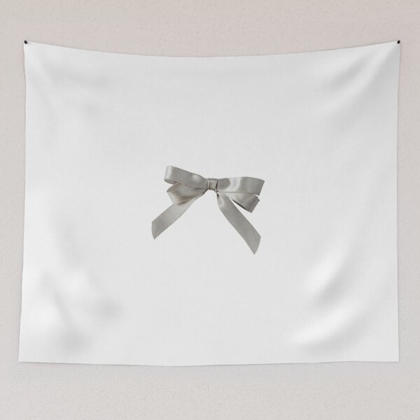 Item preview, Silver Satin Coquette City Girl Bow designed and sold by Bronte Taylor.