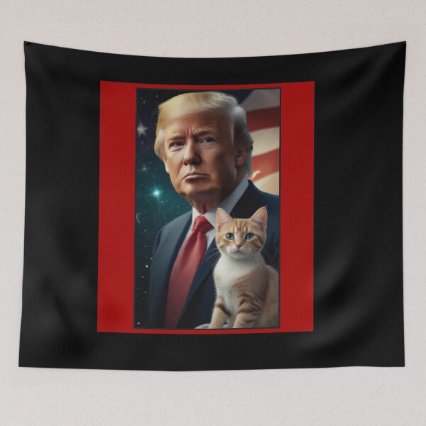 Item preview, DONALD TRUMP AND A BEAUTIFUL KITTEN designed and sold by PatriotCat.