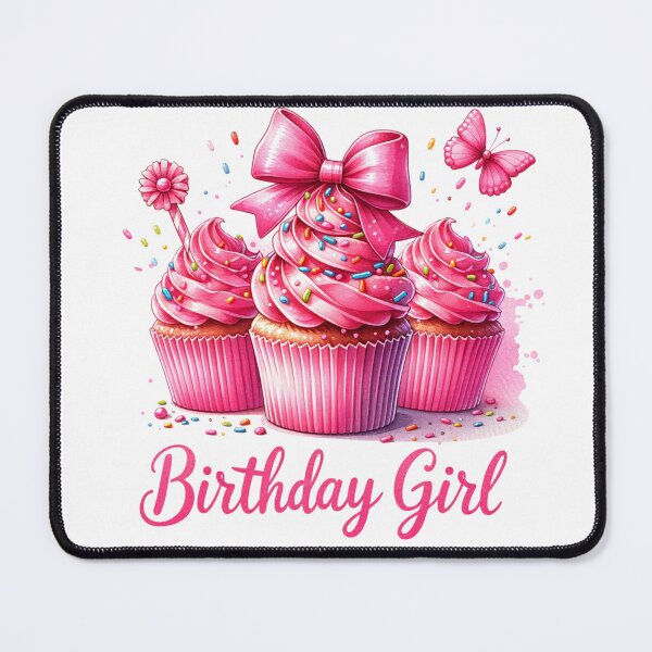 Item preview, Pink Cup cakes saying Birthday Girl stickers and more designed and sold by CRandRRstickers.