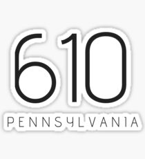 PENNSYLVANIA 610 • BLACK Sticker