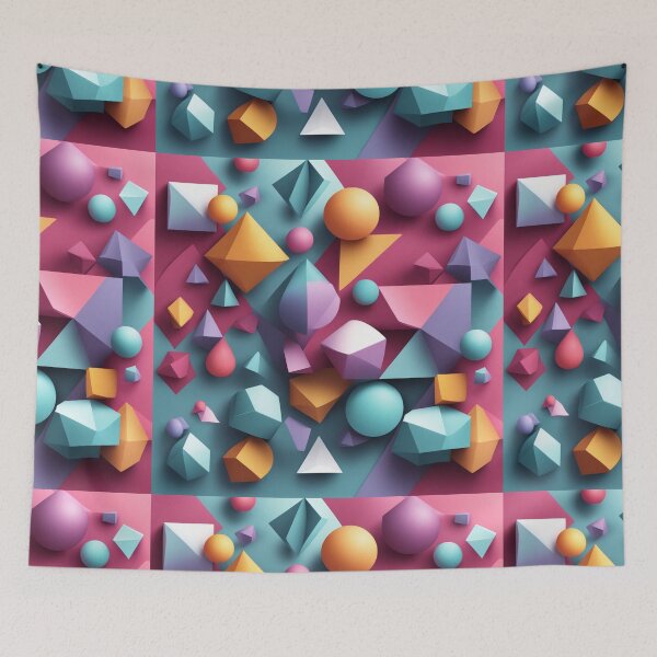 Item preview, 3D Geometrical Shapes Background designed and sold by hjian8219.