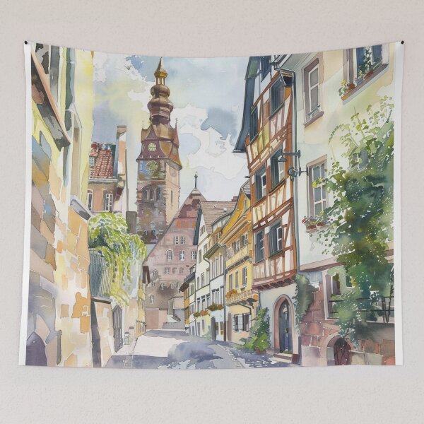 Item preview, A Watercolor Design of Freiburg - Germany designed and sold by Sketch-Shack.