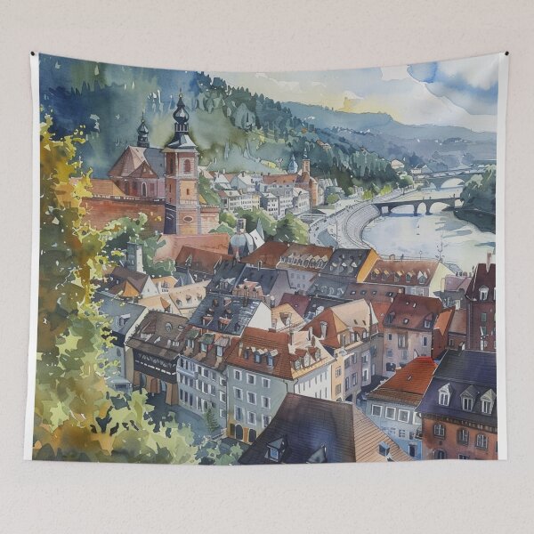Item preview, A Watercolor Design of Heidelberg - Germany designed and sold by Sketch-Shack.