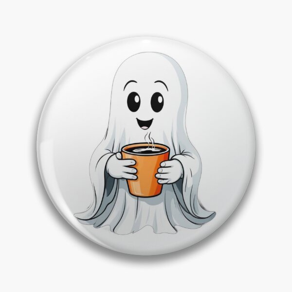 Item preview, Friendly Ghost drinking coffee designed and sold by Travelcases.