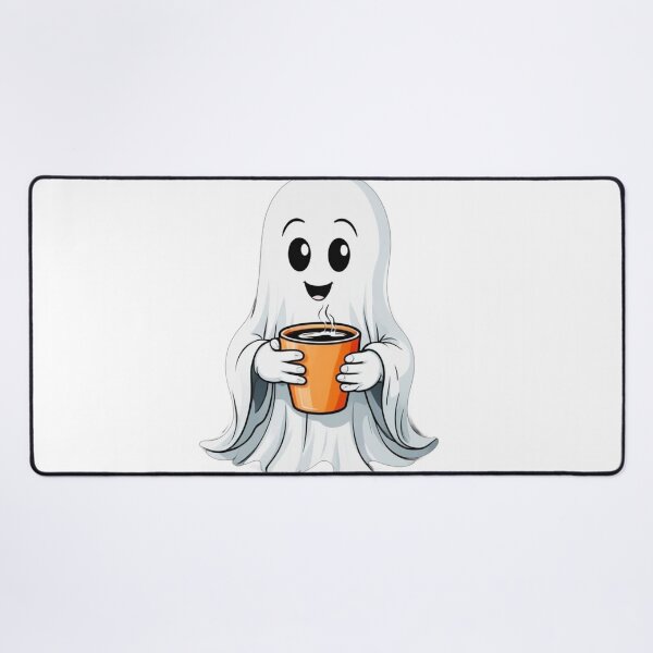 Item preview, Friendly Ghost drinking coffee designed and sold by Travelcases.