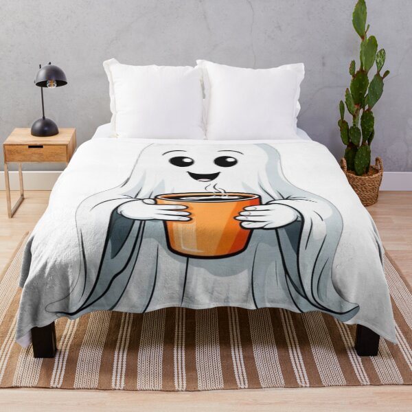 Item preview, Friendly Ghost drinking coffee designed and sold by Travelcases.