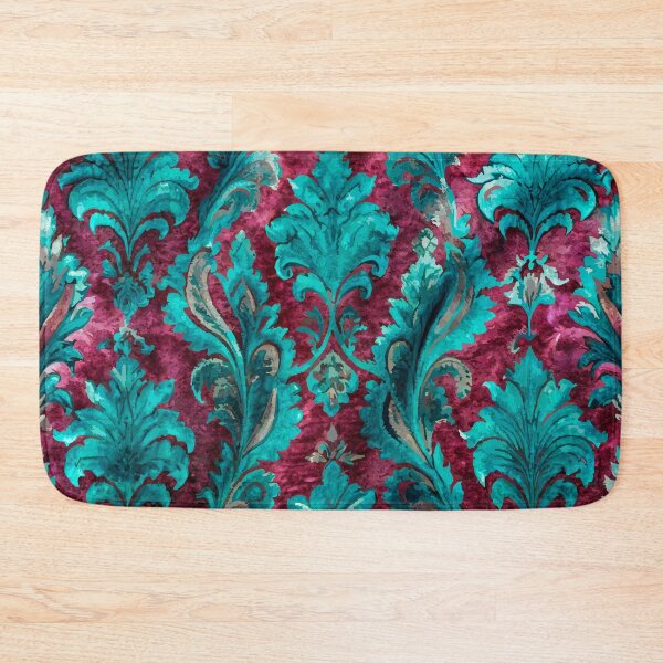 Item preview, PATTERN 036- MERLOT AND AQUAMARINE VELVET TEXTURE - Gift items and personal use / Velvet, Merlot, Gemstone, Aquamarine, Burgundy, Luxury, Turquoise, Abstract, Broken Glass,  Art designed and sold by LumDesignArt.