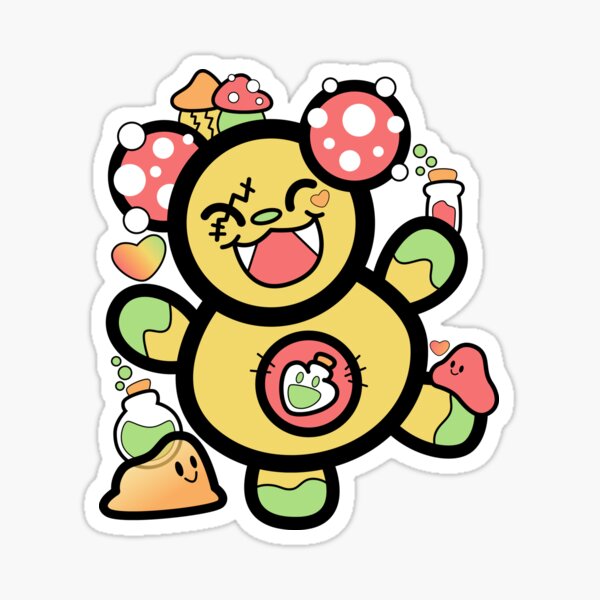 Blight-Hearted Bear Sticker