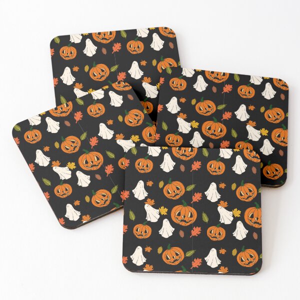 Item preview, Pumpkin Ghost Black Background designed and sold by teach92.