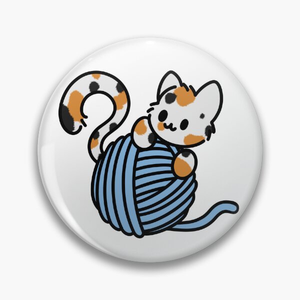 Artikelvorschau, Kaliko-Kätzchen mit Wollknäuel entworfen und verkauft von Cosmic Kitty Colors.