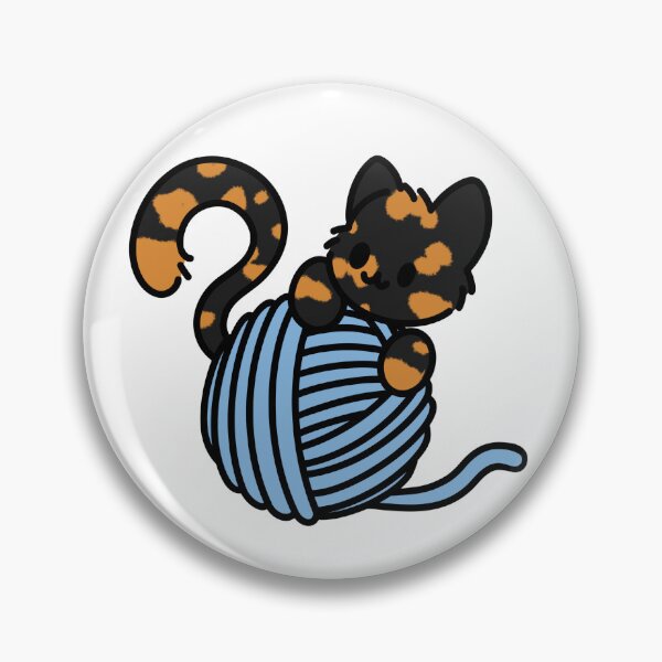 Item preview, Tortoise shell kitty with yarn ball designed and sold by Cosmic Kitty Colors.