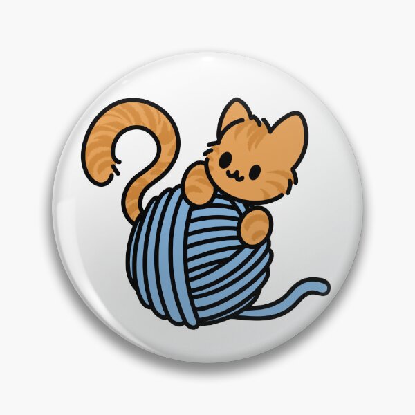 Artikelvorschau, Orangefarbenes Kätzchen mit Wollknäuel entworfen und verkauft von Cosmic Kitty Colors.