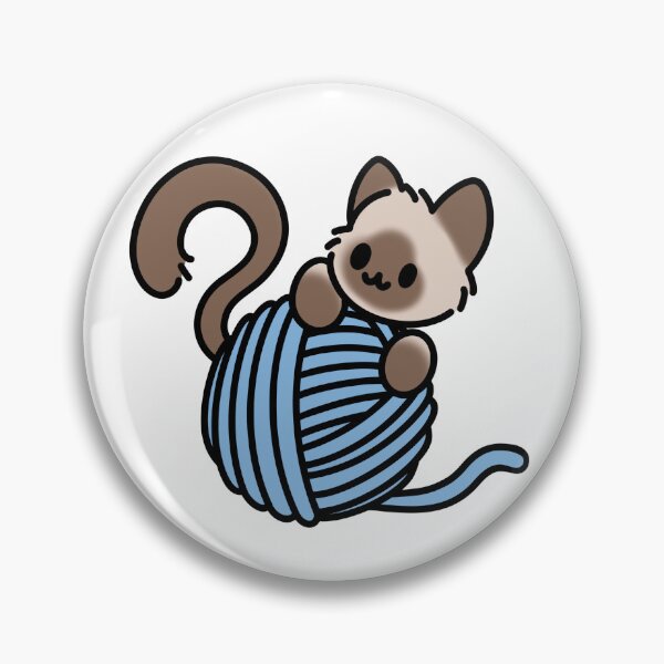 Artikelvorschau, Siamkatze mit Wollknäuel entworfen und verkauft von Cosmic Kitty Colors.
