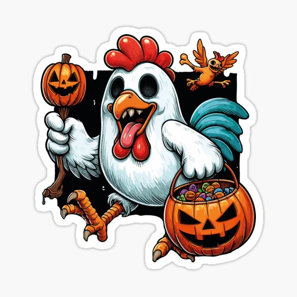 Item preview, Chicken Scary Halloween Ghost Spooky Pumpkin Candy designed and sold by Artistoos.