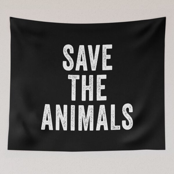 Aperçu de l'œuvre Save The Animals Environmental Activism Statement créée et vendue par MerchLovers.