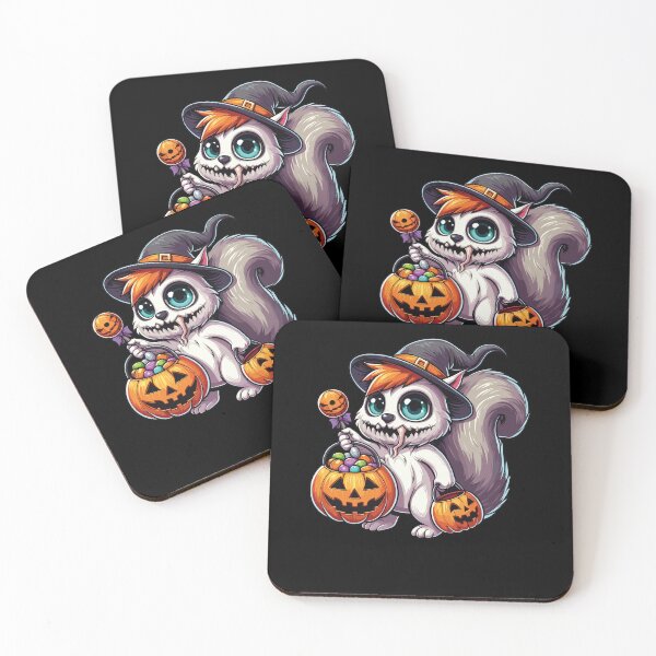 Item preview, Squirrel Scary Halloween Ghost Spooky Pumpkin Candy designed and sold by Artistoos.