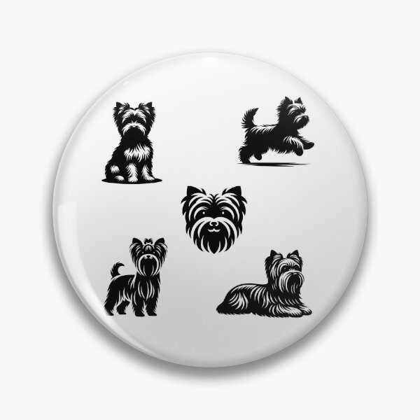 Item preview, Yorkshire Terrier Dogs Black Silhouette designed and sold by TheAnimalZ00.