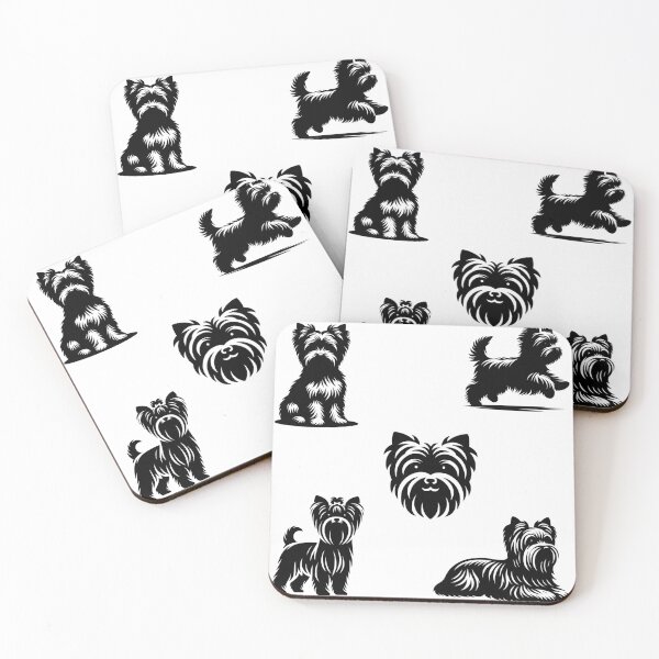 Item preview, Yorkshire Terrier Dogs Black Silhouette designed and sold by TheAnimalZ00.