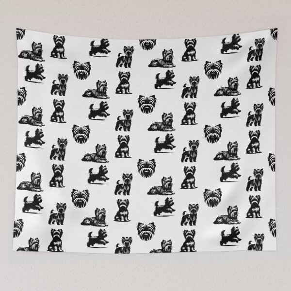 Item preview, Yorkshire Terrier Dogs Black Silhouette designed and sold by TheAnimalZ00.