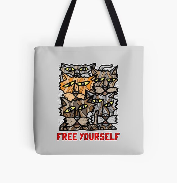 "Free Yourself" All Over Print Tote Bag