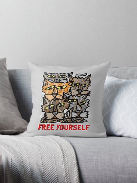 "Free Yourself" Throw Pillow