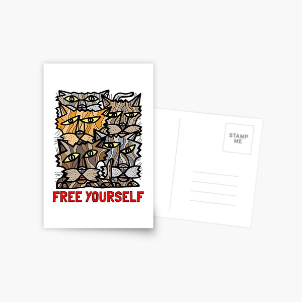 "Free Yourself" Postcard